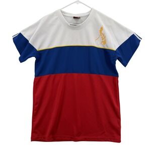 Hoops Originals Shirt Mens Medium White Blue Red Philippines Flag Map Colorblock